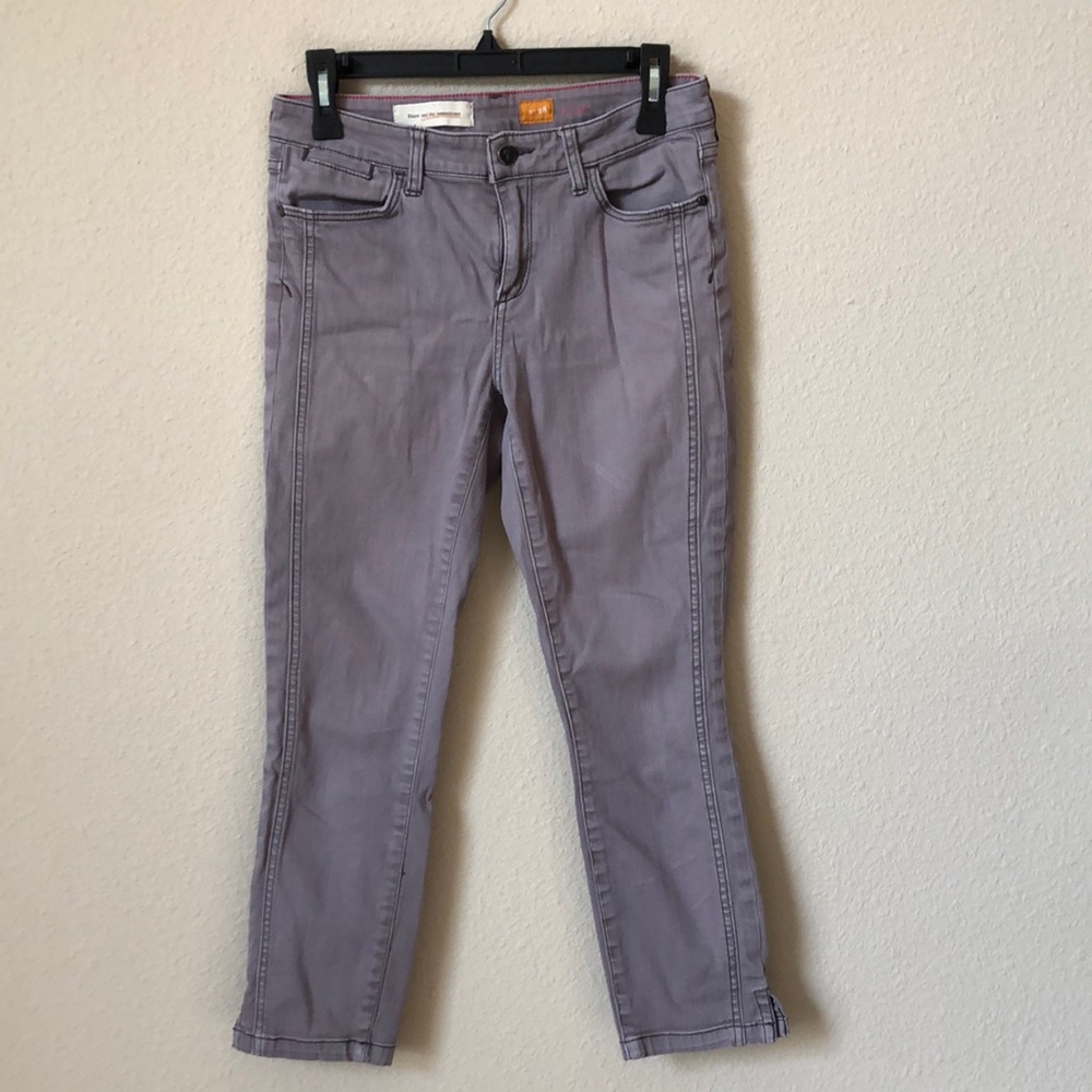 Pilcro Gray Cropped Skinny Jeans Size 28